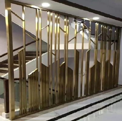 Laser Cut Metal Room Dividers Decorative Customized Metal Screen Partition
