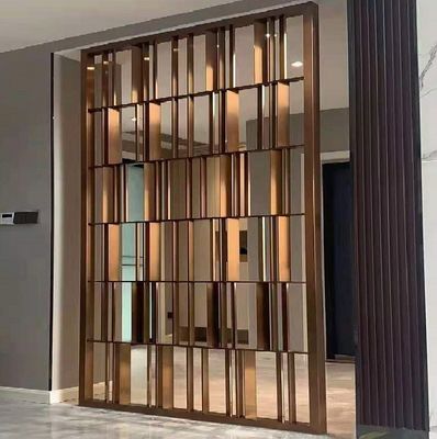 304 Rose Gold Stainless Steel Room Divider Screen Modern Decoration