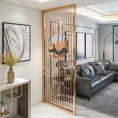 High End Metal Room Divider Stainless Metal Partition For Living Room
