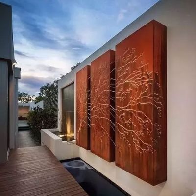Customized Corten Steel Fencing Panels Weatherproof Corten Panel Fence