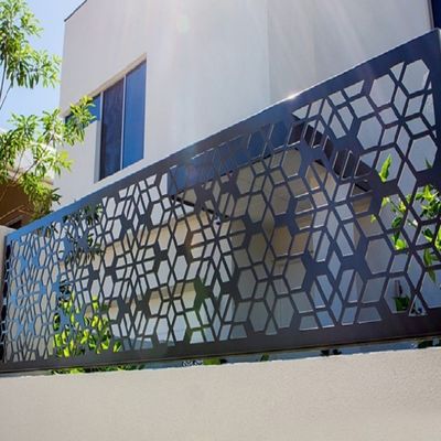 Rigid Metal Garden Fence Panel Galvanized Metal Cut Out Garden Screens