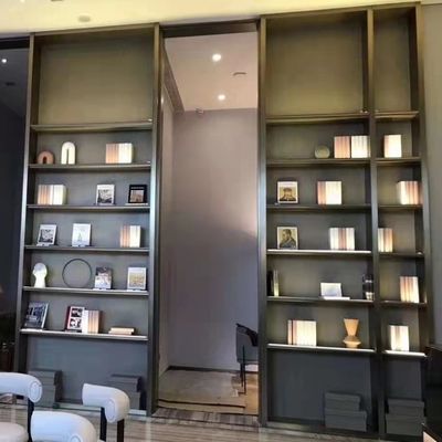 Diviseur de pièce de étagère ouvert inoxydable en métal d'étagère fixée au mur de décor