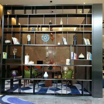 SS201 SS304 मेटल डेकोर शेल्फ रूम डिवाइडर शेल्विंग यूनिट अनुकूलित