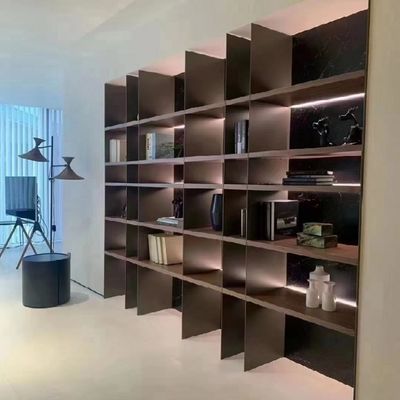 201 304 SS Freestanding Bookshelf Room Divider Room Separator Shelves