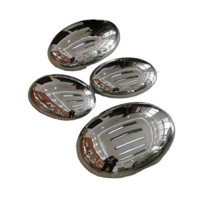 Garden Stainless Steel Pebble Sculpture Silver Mirror Surface