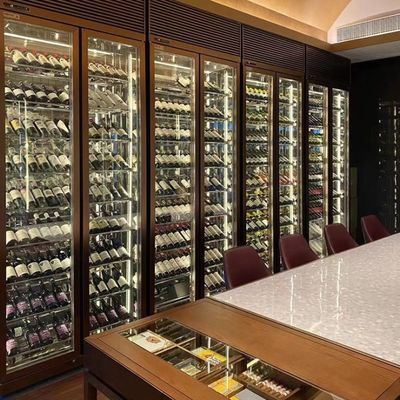 Temperature Controlled Wine Fridge Decorative Metalwork For Restaurant