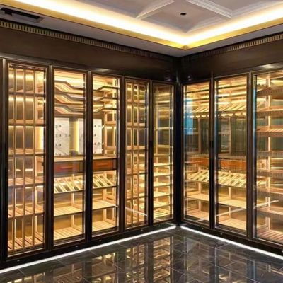 Stainless Steel Wine Cabinet Decorative Metalwork Gold Metal Display