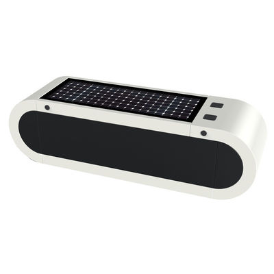 White Round Smart Bench Outdoor Furniture Solar Bench With WIFI And Light