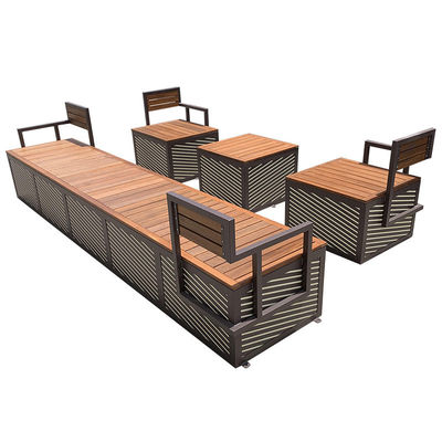 Outdoor Simple Modern Metal Sofa Garden Furniture Table And Benches Combination