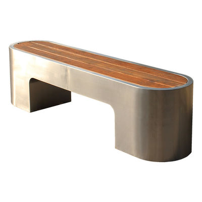 নিউ ডিজাইন গার্ডেন এলিপস লং চেয়ার আউটডোর মেটাল এবং কাঠ পার্ক বেঞ্চ