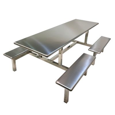 Modern Park Stainless Steel Waiting Bench Outdoor Dining Table Chair