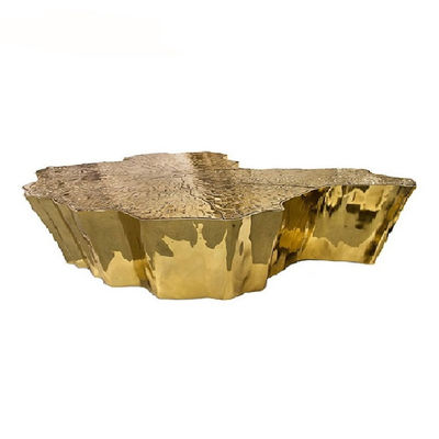 OEM Source Mirror Gold Finish Stainless Steel Block Bench For Shopping Plaza