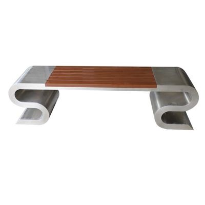 Outdoor Park Metal Frame Legs Wooden Bench Backless Gardening Bench