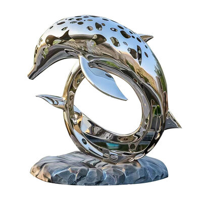 Whale Metal Sculpture Customized Size Easy Maintenance Elegant Metal Artwork Perfect For Garden And Park