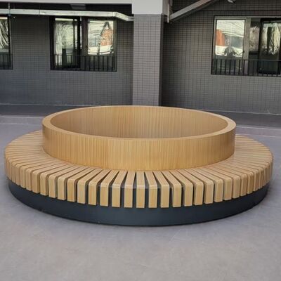 Big Outdoor Durable Rustproof Garden Metal Planters With Round Stool For Commercial Landscaping